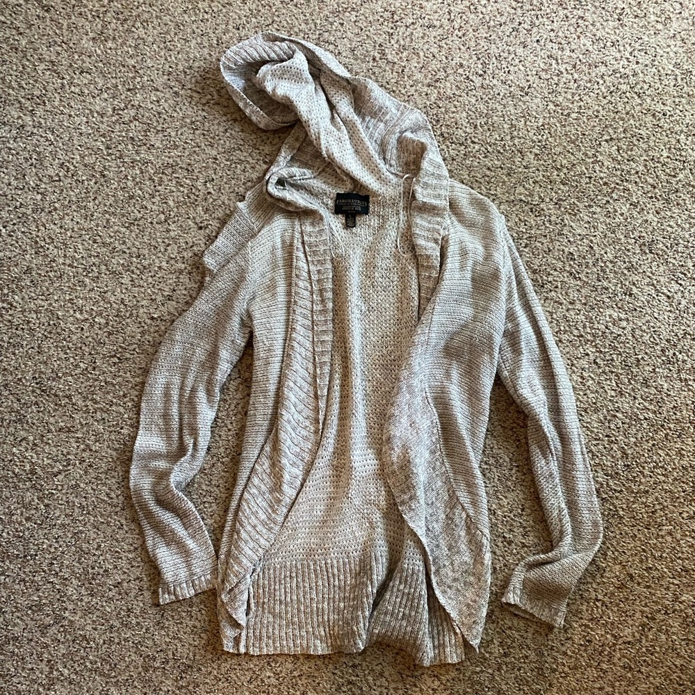 Absolutely Creative Worldwide Hooded cardigan sweater size large